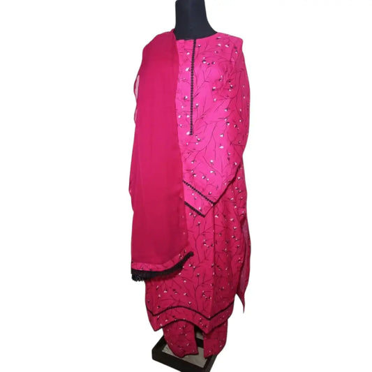 Printed Cotton Lawn – Casual Wear | Standard Size | Stiched Pink