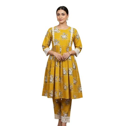 Printed Cotton Lawn – Casual Wear | Unstiched Yellow