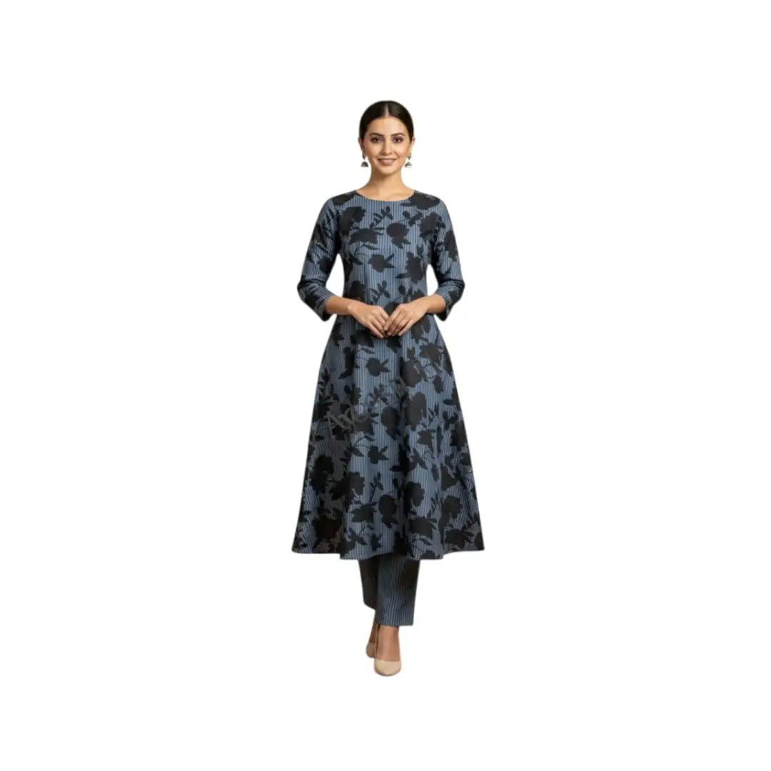 Printed Cotton Lawn – Casual Wear | Unstiched Black Flowral